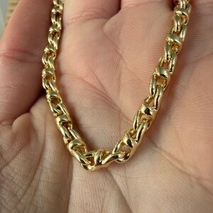 18k GP Fancy Chain Link Bracelet